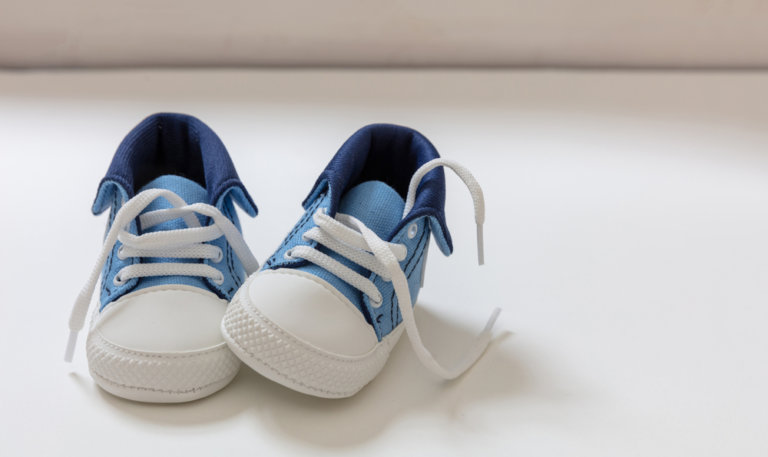 Baby,Boy,Sport,Shoes,On,White,Color,Background
